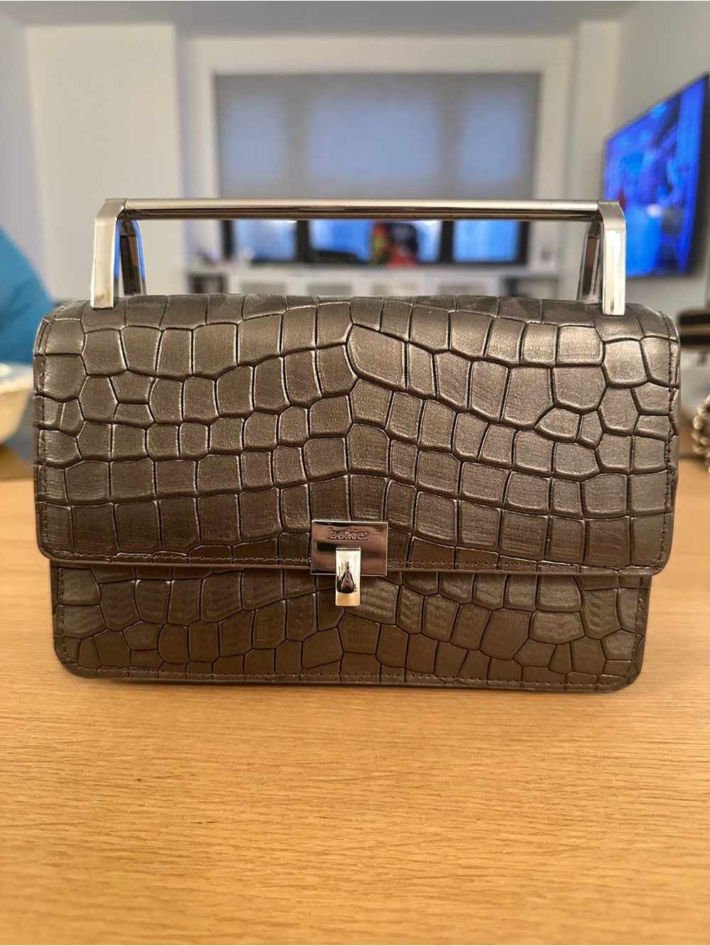 Botkier New York Lennox Small Croc-Embossed Leather Bag — Handle Bag/Crossbody